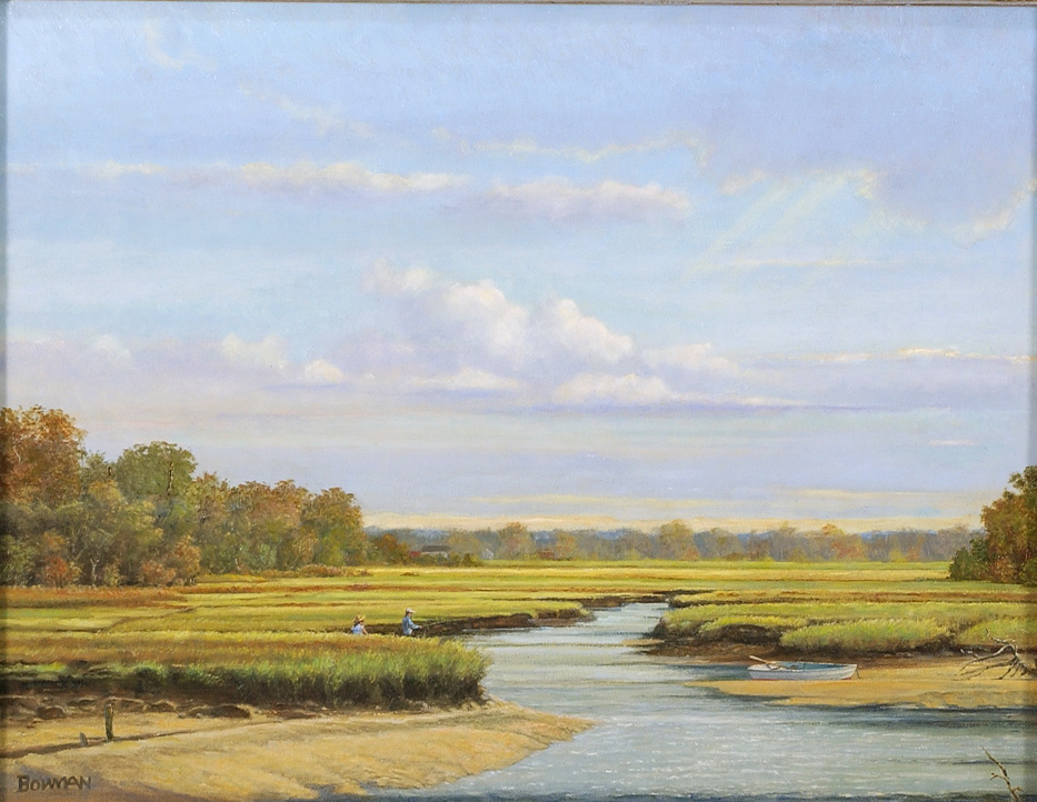 Appraisal: GEORGE L BOWMANAmerican - Creek at Low Tide Signed lower