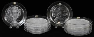 Appraisal: LALIQUE GLASS ANNUAL PLATES LOT OF LALIQUE GLASS ANNUAL PLATES