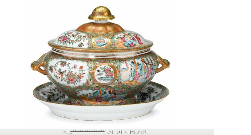 Appraisal: Chinese Export rose mandarin porcelain tureen and trays th century