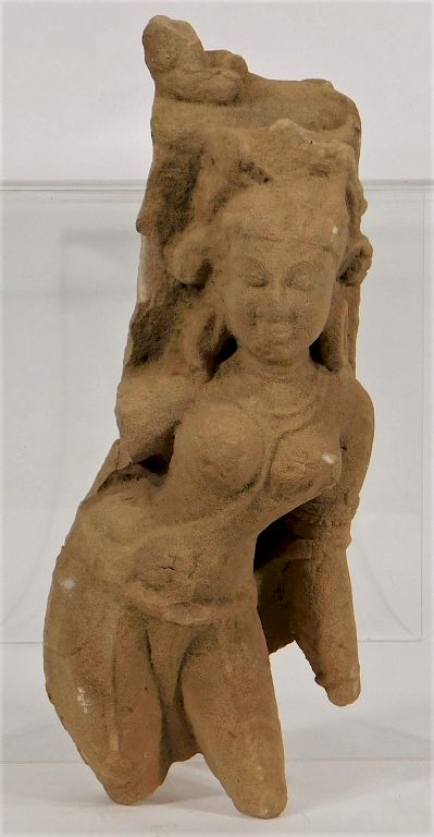 Appraisal: Indian Hindu Goddess Parvati Sandstone Fragment India th- th Century