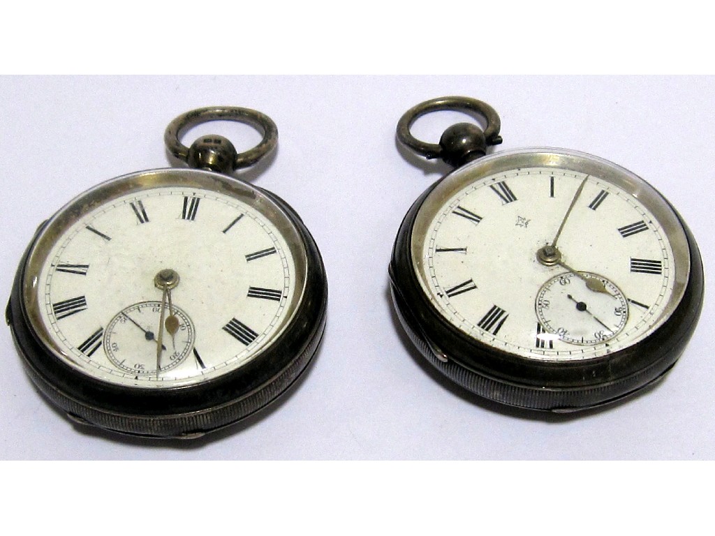 Appraisal: Two silver pocket watches