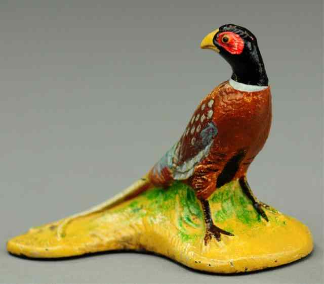 Appraisal: PHEASANT PAPER WEIGHT Hubley cast iron great casting effects solo