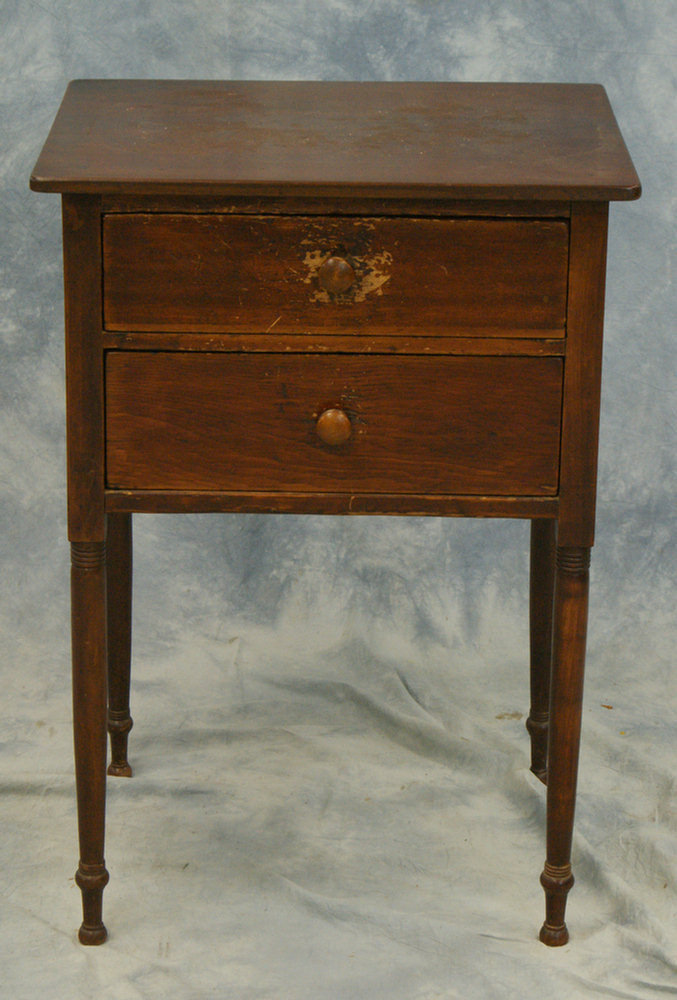 Appraisal: Pine Hepplewhite drawer side table w x d x w