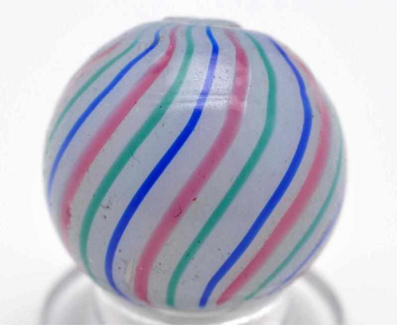 Appraisal: -Color Clambroth Marble Description White base with alternating red blue