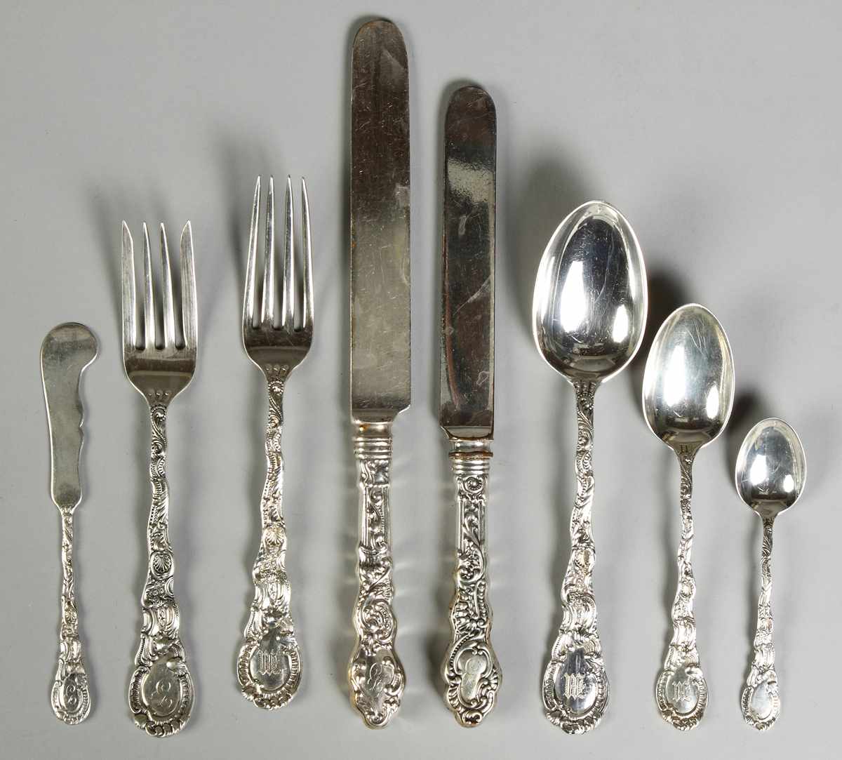 Appraisal: Group of Durgin Sterling Silver Flatware - Louis XV Pattern