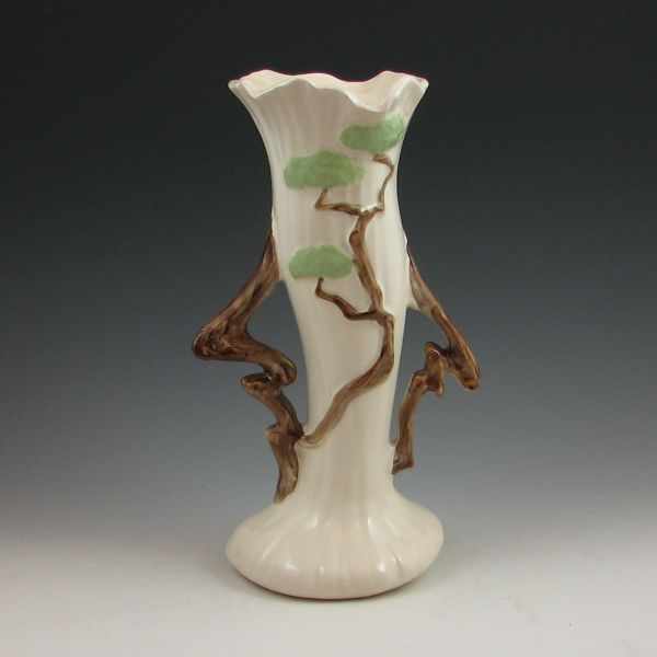 Appraisal: Roseville Ming Tree vase in white Marked Roseville USA -