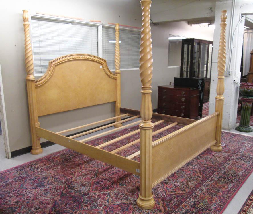 Appraisal: SOMERSET SQUARE KING BED WITH RAILS Pulaski Furniture Co crafted