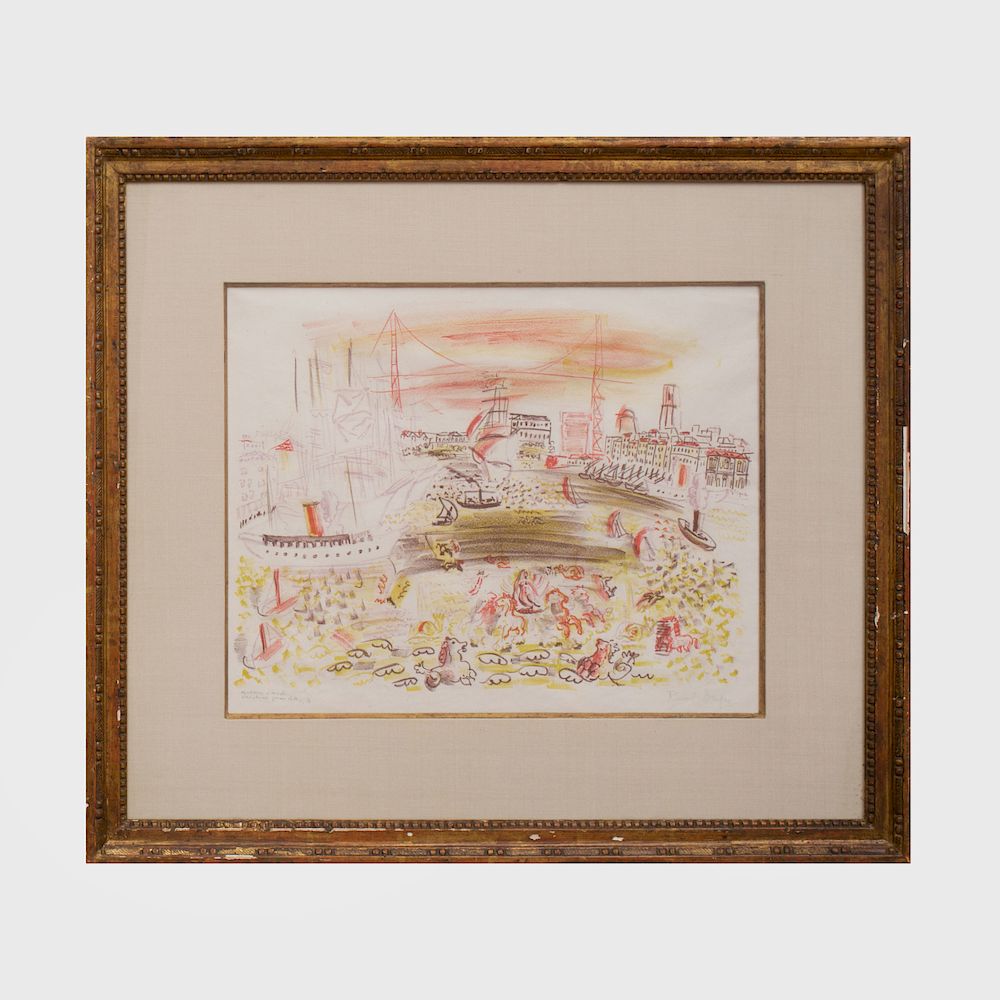 Appraisal: Attributed to Raoul Dufy - La Mer Lithograph in colors