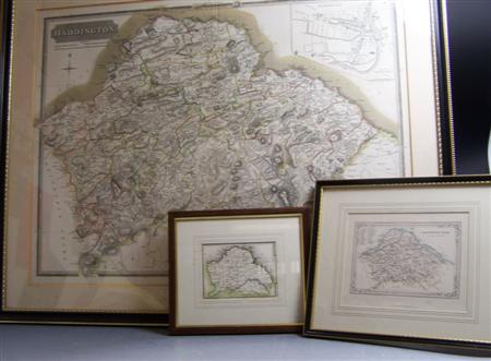 Appraisal: Haddington - Thomson John Large engraved map hand-coloured in outline