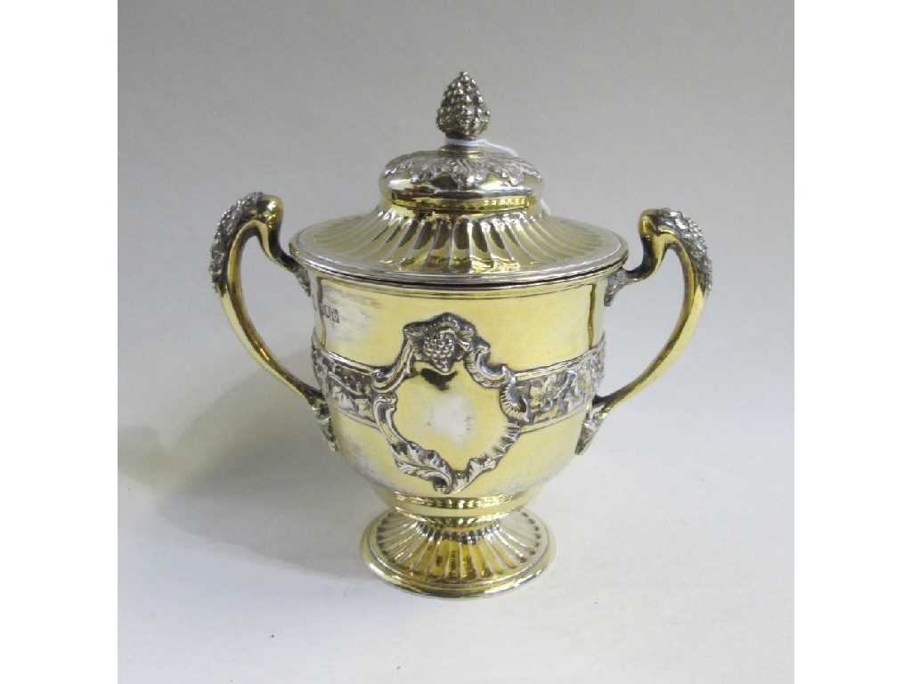 Appraisal: Silver gilt double handled cup and cover London