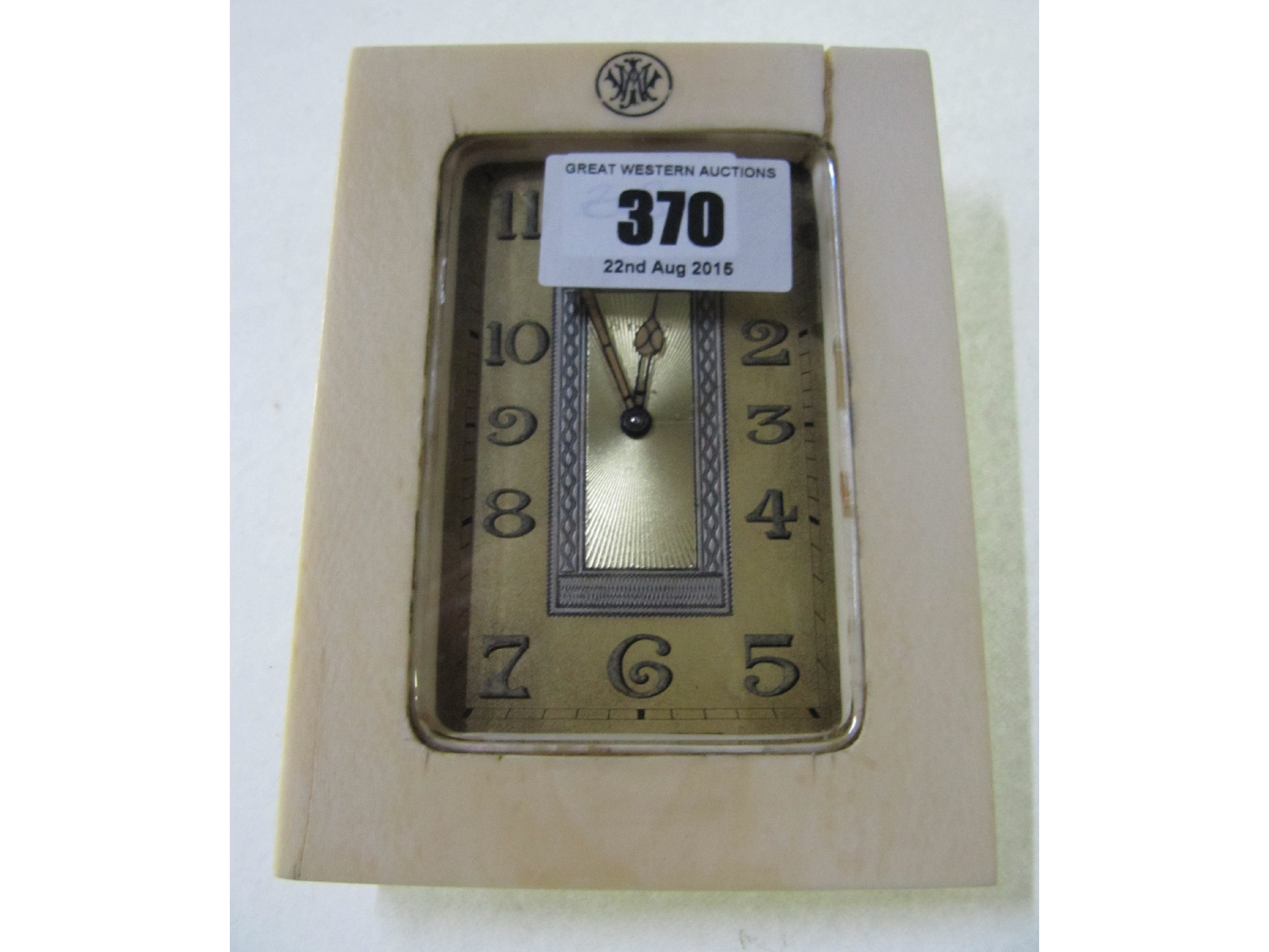 Appraisal: An ivory mounted easel clock def