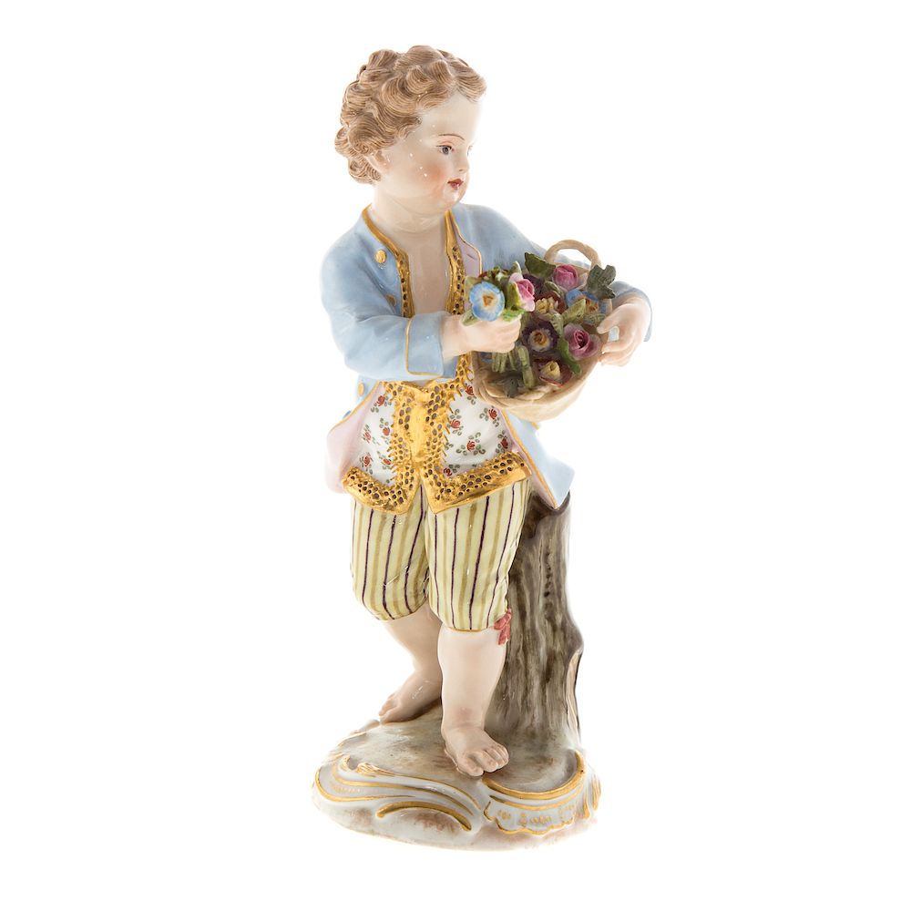 Appraisal: Meissen Porcelain Figure Of A Boy late th early th