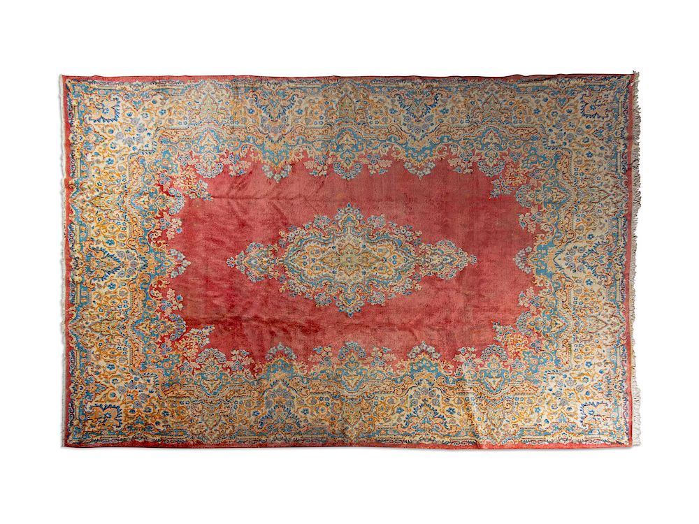 Appraisal: A Kirman Wool Rug TH CENTURY feet x A Kirman