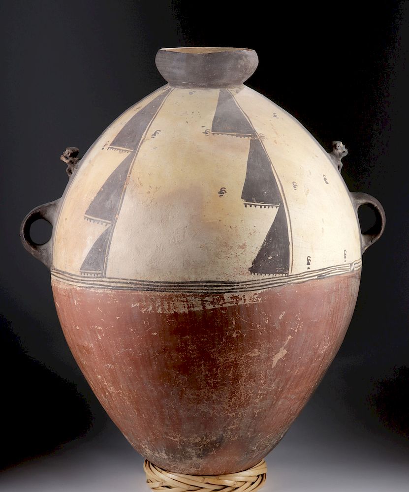 Appraisal: Monumental Chancay Polychrome Vessel - TL Tested Pre-Columbian Central Coast