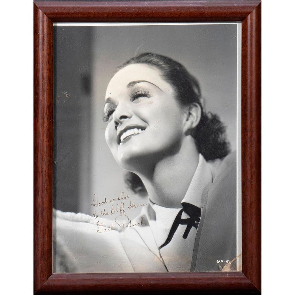 Appraisal: Gail Patrick Original autographed inscribed photograph Size x Condition Showing