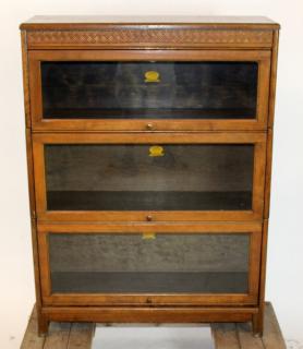 Appraisal: Gunn Furniture Co section barrister bookcase Gunn Furniture Co section