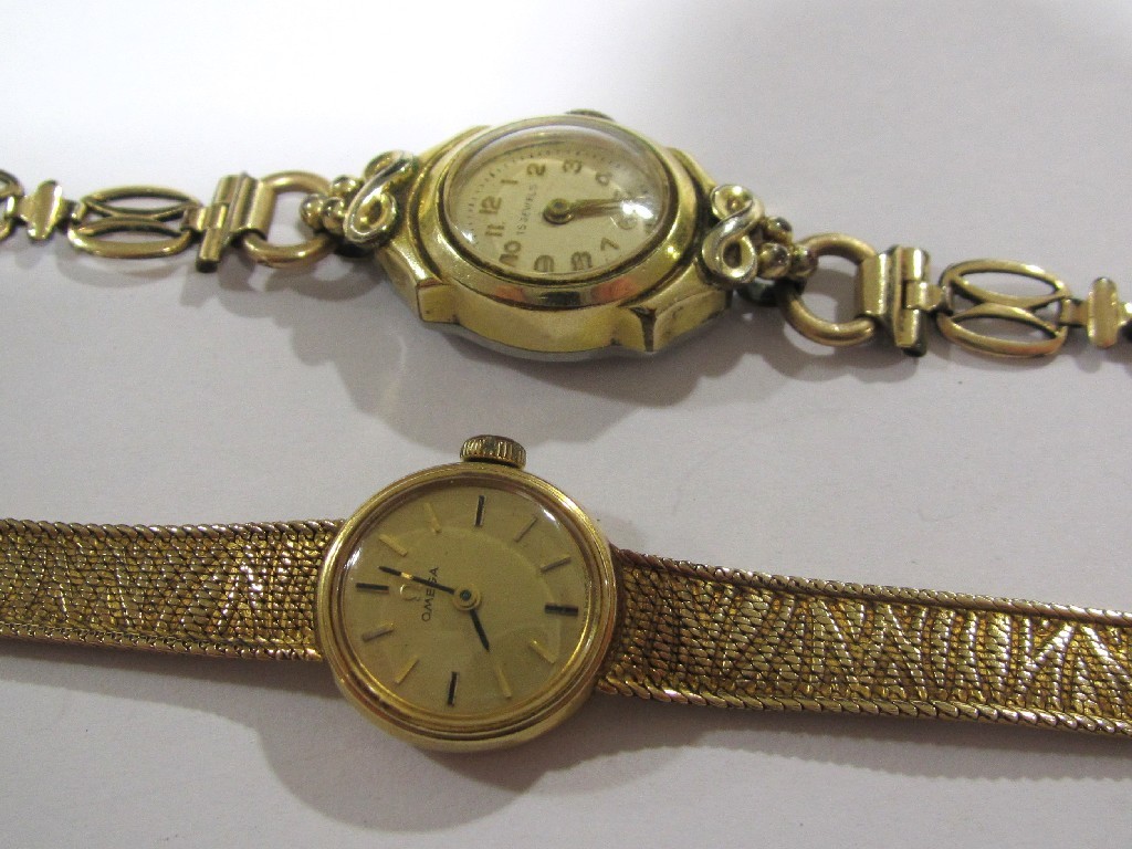 Appraisal: Lot comprising a ladies ct gold bracelet watch by Omega