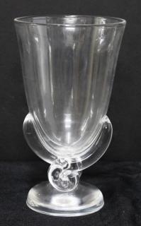 Appraisal: Steuben Crystal Art Glass Swirl Vase Designed by George Thompson