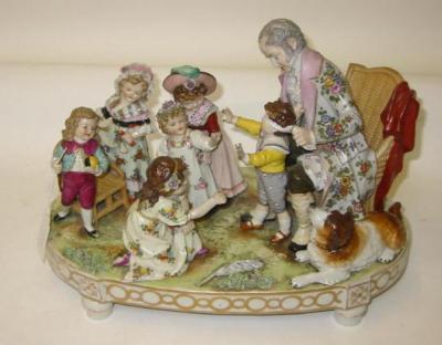 Appraisal: A NAPLES PORCELAIN FIGURAL GROUP early th century depicting children