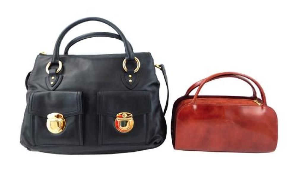 Appraisal: Two vintage handbags including one Longchamp Sylvie top handle satchel