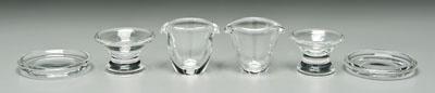 Appraisal: pieces Steuben clear glass six cream pitchers - in four