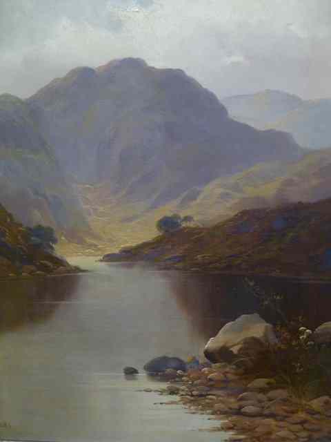 Appraisal: DAVID HICKS TH CENTURY Highland loch on a still day