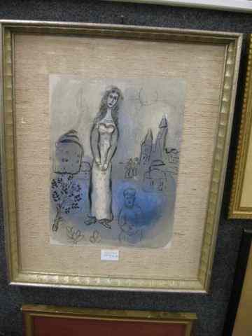 Appraisal: Marc Chagall Lithograph ''Queen Esther'' from illustrations of the Bible