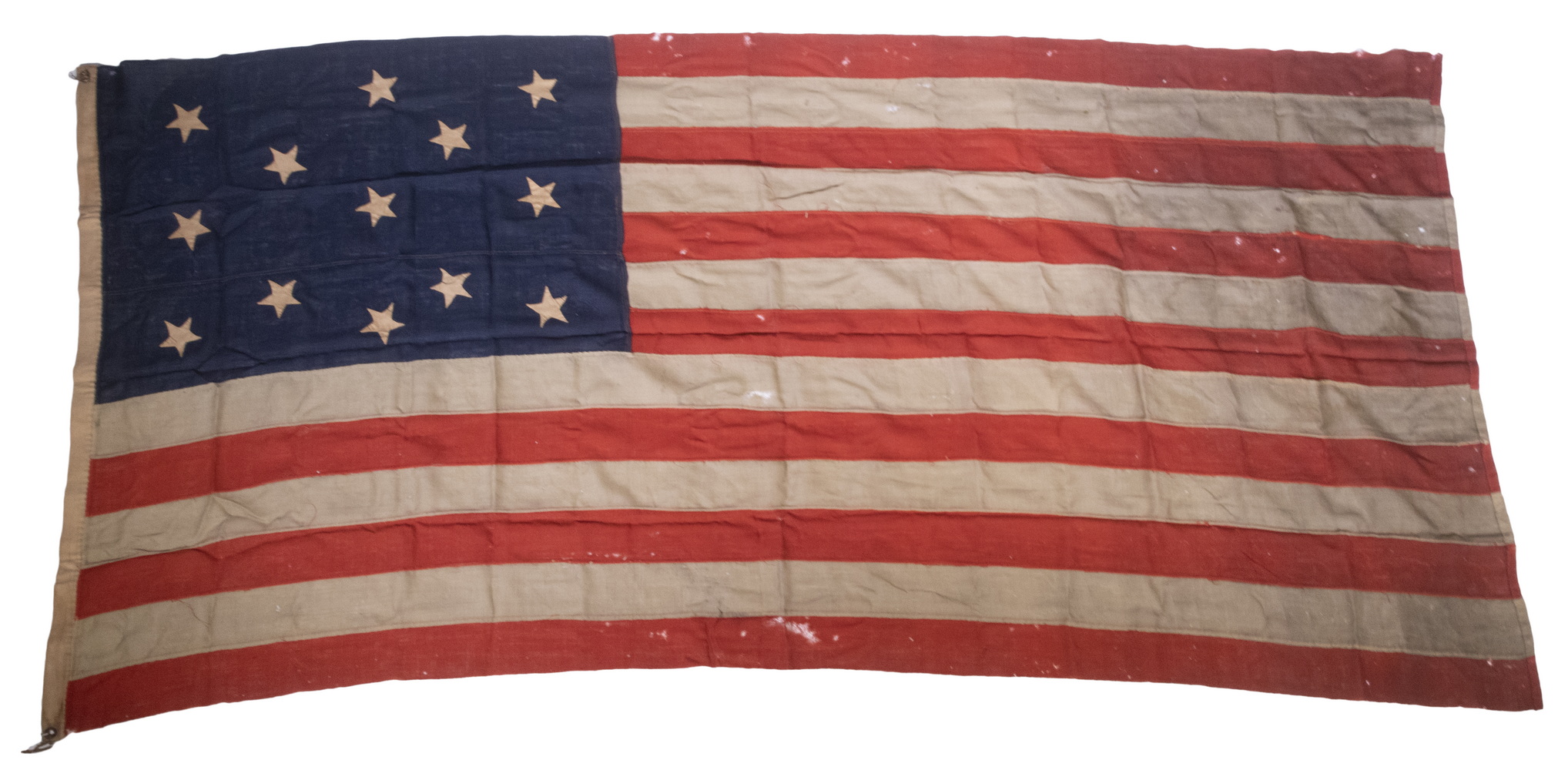 Appraisal: CENTENNIAL -STAR AMERICAN FLAG Handmade Wool Bunting Flag with cotton