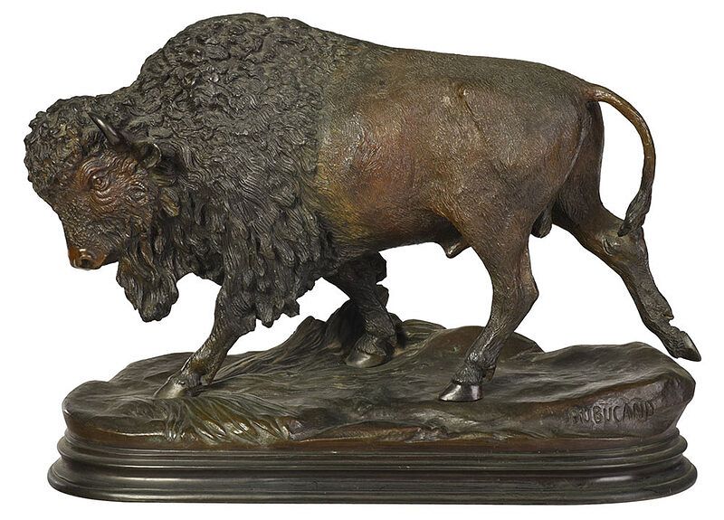 Appraisal: Alfred Dubucand French - Buffalo Le Buffle signed in base