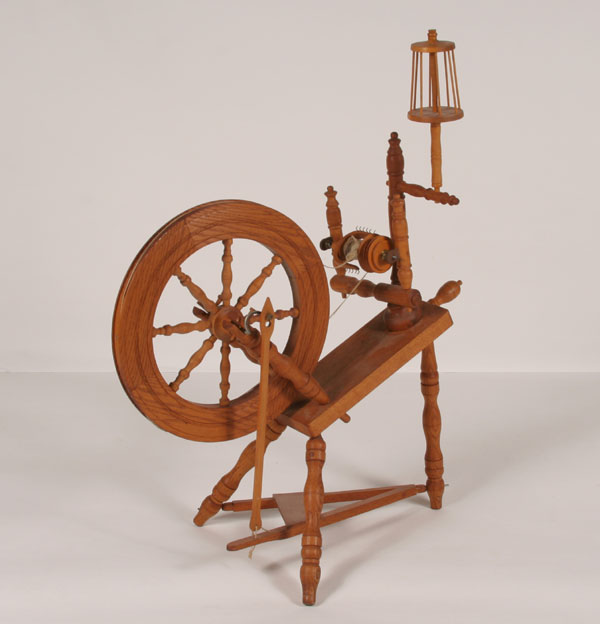 Appraisal: Treadle spinning wheel single drive complete H x L Good