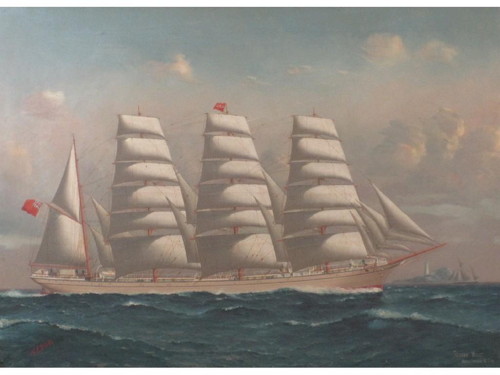 Appraisal: W EDGAR fl circa - The 'Andorinha 'sailing off a