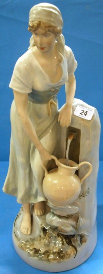 Appraisal: Large Dux Figure Of Lady With Water Jug Height cm