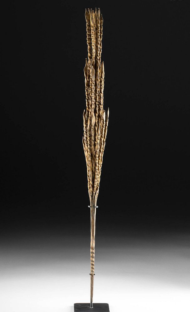 Appraisal: th C African Mumuye Iron Rain Wand West Africa Nigeria