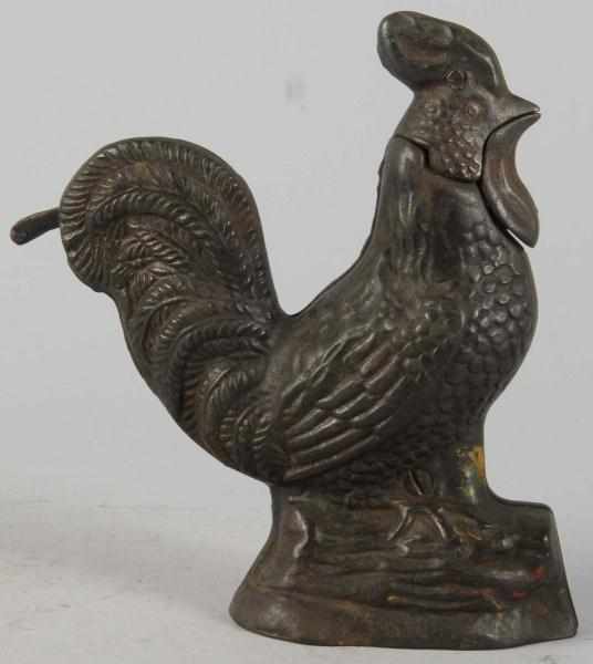 Appraisal: Cast Iron Rooster Mechanical Bank Description Manufactured by Kyser Rex