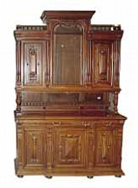 Appraisal: A French Renaissance Revival carved walnut cabinet height ft in