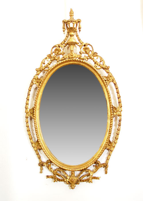 Appraisal: TH C ITALIAN GILTWOOD MIRROR Frame measures '' high x