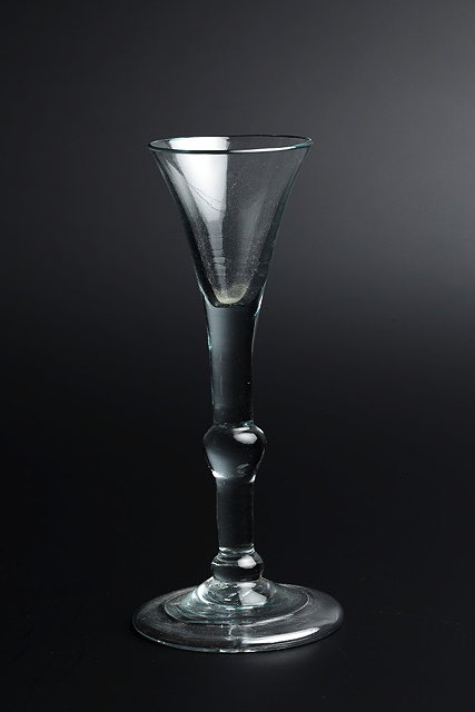 Appraisal: AN TH CENTURY 'KIT-KAT' TYPE CORDIAL GLASS c on folded