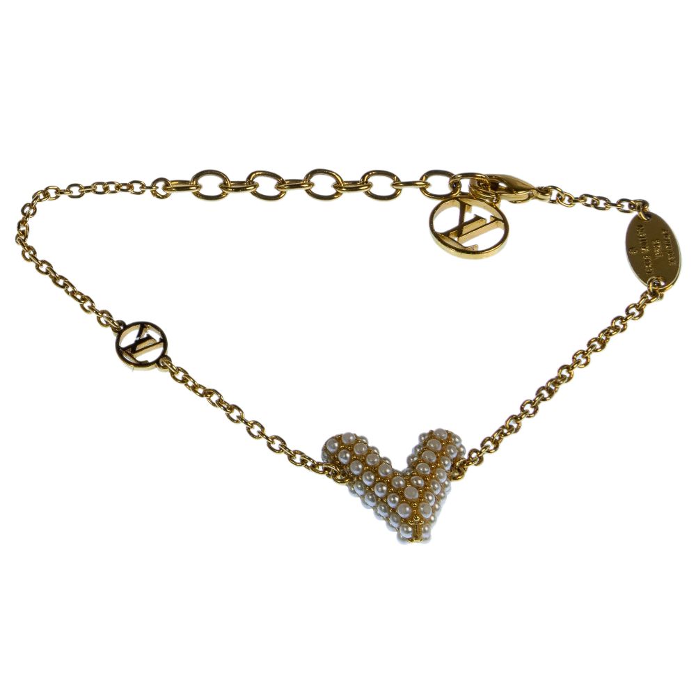 Appraisal: LOUIS VUITTON BRACELETAn Essential V Perle in gold tone metal