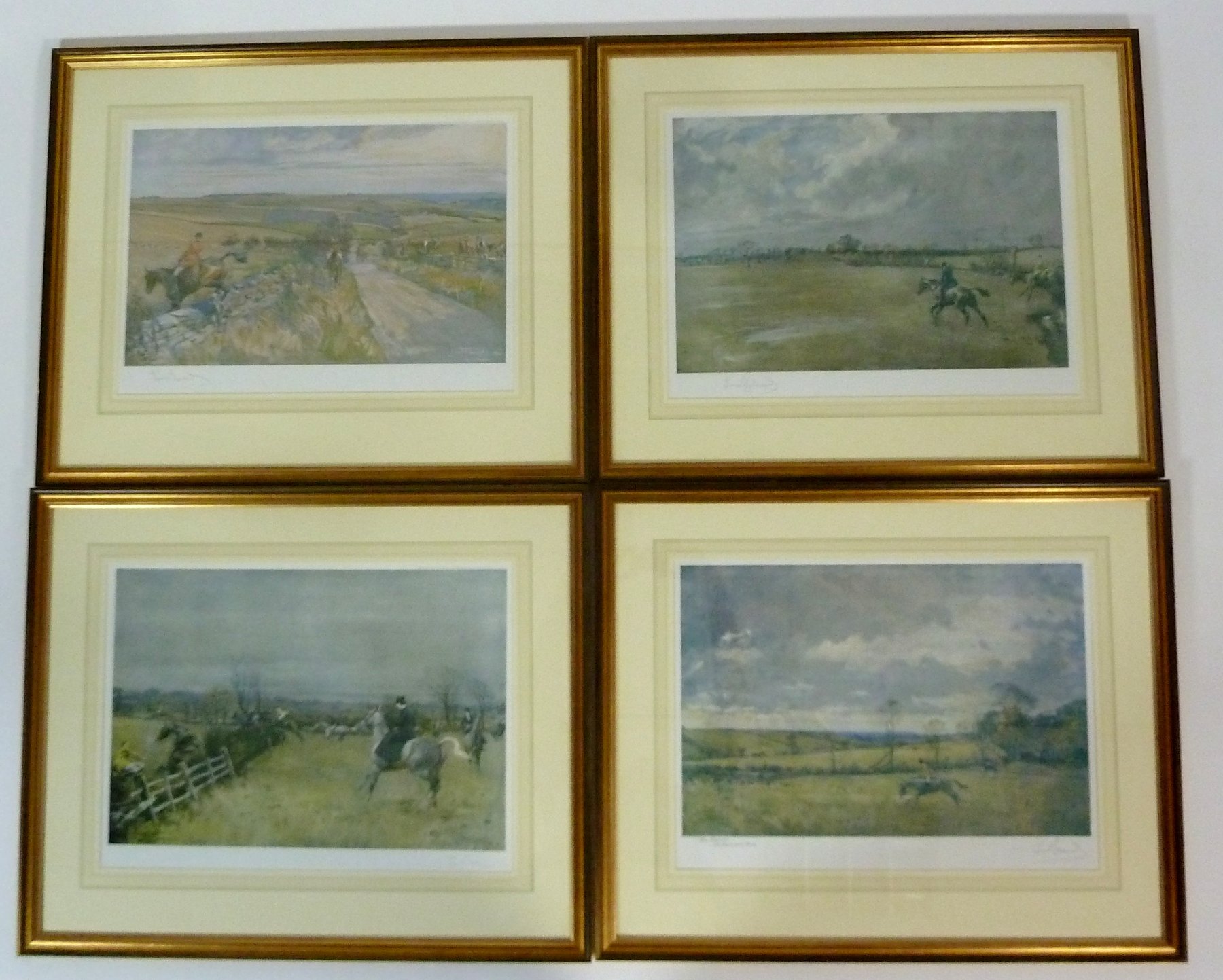 Appraisal: Lionel Edwards ARR A Set of Four Hunting Prints The