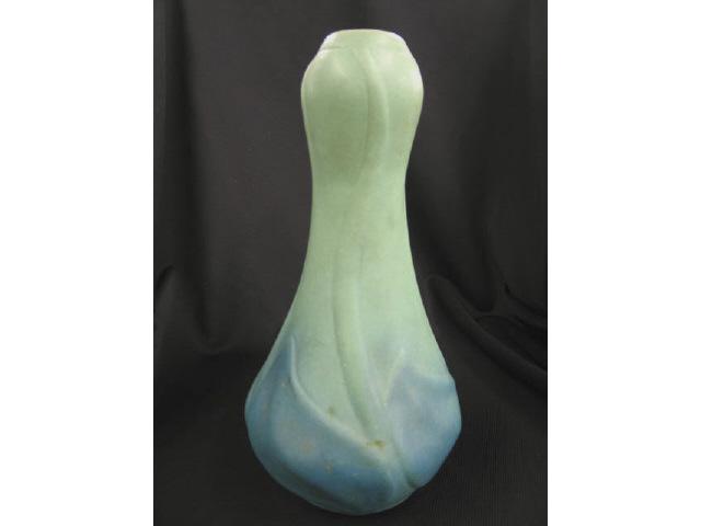 Appraisal: Van Briggle Art Pottery Vase petal stem design turquoise to