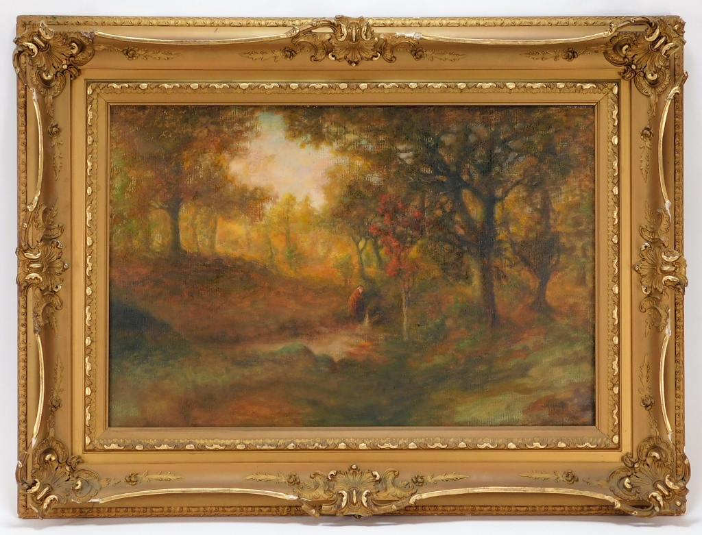 Appraisal: F L SCHENCK LANDSCAPE O C PAINTING United States Dated