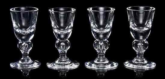 Appraisal: A Set of Twelve Steuben Teardrop Glass Cordials having etched