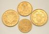 Appraisal: COINS - Lot of Swiss gold coins L Swiss B