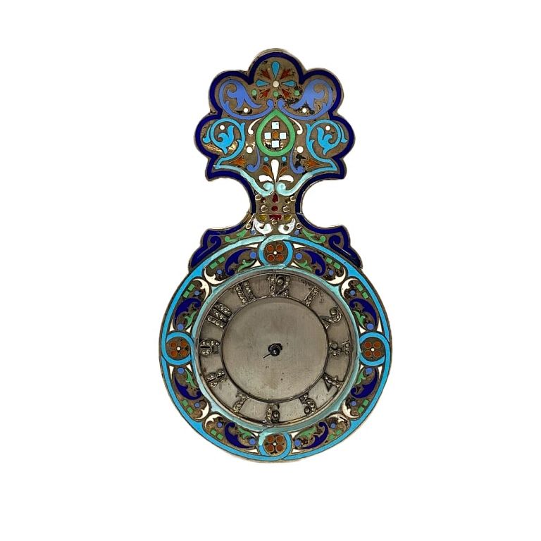 Appraisal: Russian Imperial Enamel Tea Strainer Russian Imperial Enamel Tea Strainer