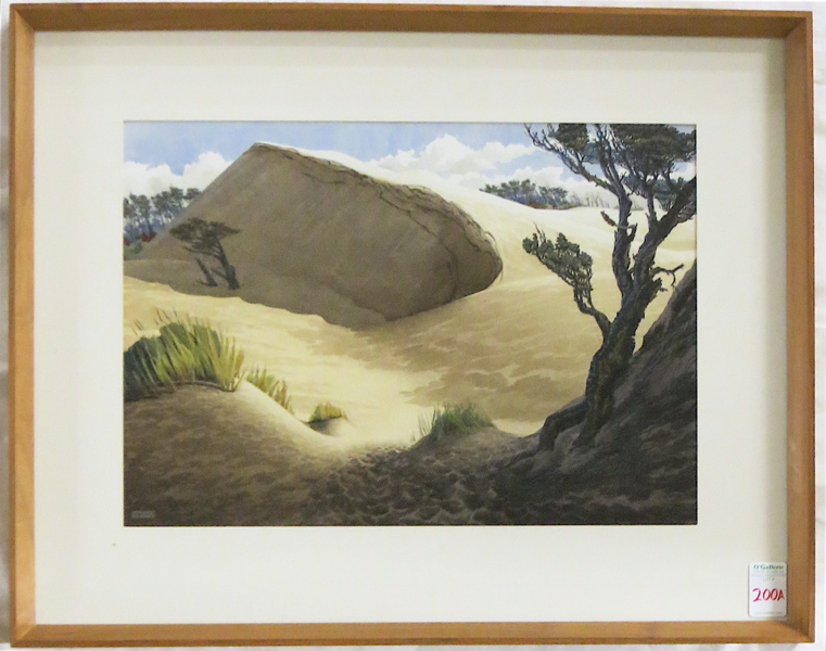 Appraisal: MENALKAS SELANDER WATERCOLOR ON PAPER Oregon Kansas - Sand dune