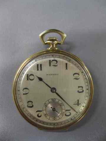 Appraisal: Howard Pocketwatch k gold open face yellow gold working