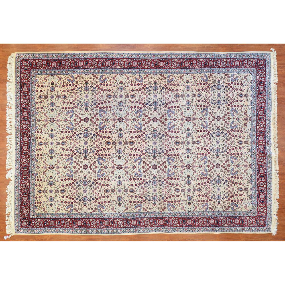 Appraisal: Turkish Hereke Rug Turkey x Fourth quarter- th century hand-knotted