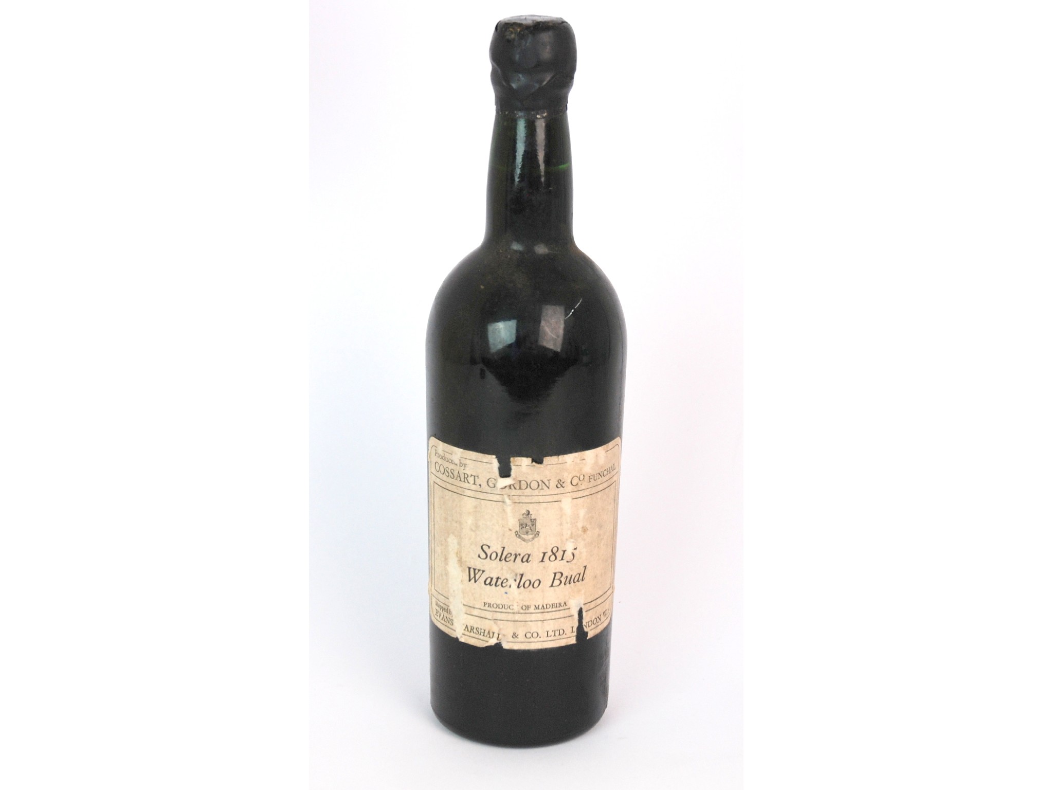 Appraisal: A bottle of Solera Waterloo Bual Madeiraproduced by Cossart Gordon