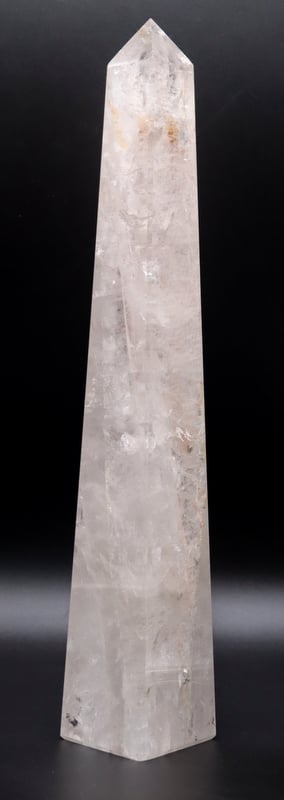 Appraisal: CARVED ROCK CRYSTAL OBELISK From a Harrison NY estate Dimensions