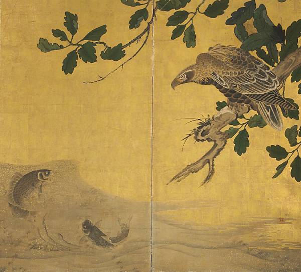 Appraisal: Japanese Paintings and Screens Property from the Estate of Fay